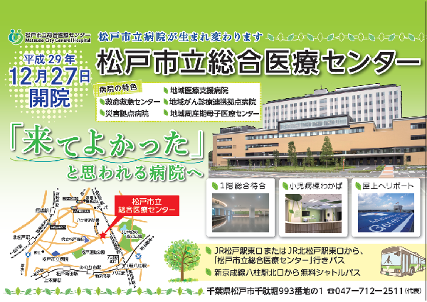 松戸市立総合医療センター電車車内広告